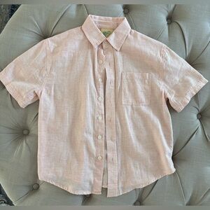 Boys’ Peach Button-Up Shirt